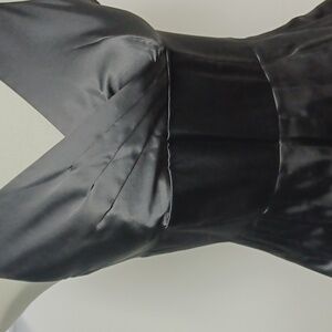 NWOT Black Satin dress Size S